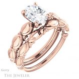 Oval Shaped Forever One Moissanite Engagement Ring #GTJ901-oval-fo-r
