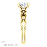 Oval Shaped Forever One Moissanite Engagement Ring #GTJ901-oval-fo-y 3 Oval Shaped Forever One Moissanite Engagement Ring #GTJ901-oval-fo-y