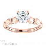 Round Cut Forever One Moissanite Engagement Ring #GTJ901-round-fo-r 1 Round Cut Forever One Moissanite Engagement Ring #GTJ901-round-fo-r