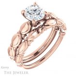Round Cut Forever One Moissanite Engagement Ring #GTJ901-round-fo-r 6 Round Cut Forever One Moissanite Engagement Ring #GTJ901-round-fo-r