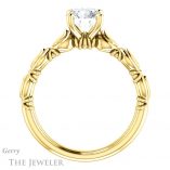 Round Cut Forever One Moissanite Engagement Ring #GTJ901-round-fo-y 2 Round Cut Forever One Moissanite Engagement Ring #GTJ901-round-fo-y