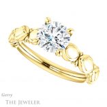 Round Cut Forever One Moissanite Engagement Ring #GTJ901-round-fo-y 5 Round Cut Forever One Moissanite Engagement Ring #GTJ901-round-fo-y