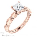 Princess Cut Forever One Moissanite Engagement Ring #GTJ901-square-fo-r