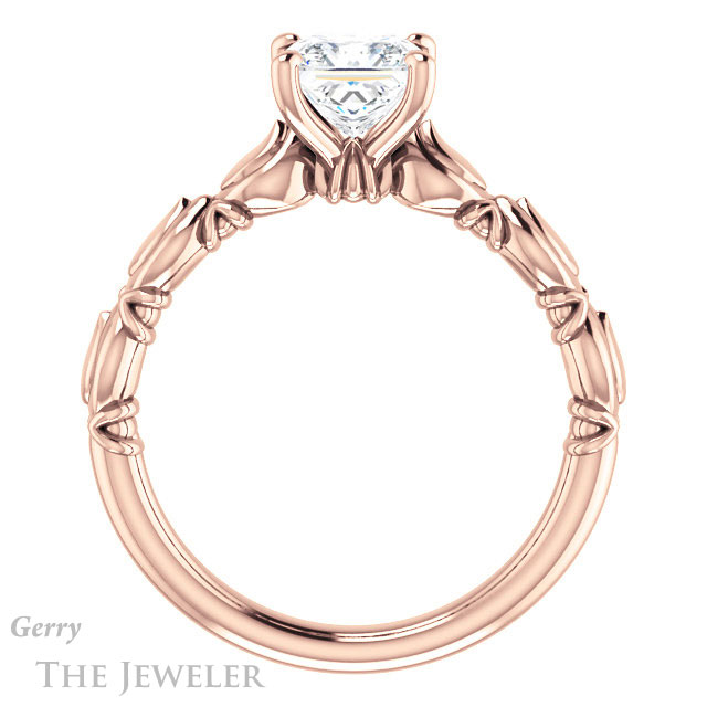 Princess Cut Forever One Moissanite Engagement Ring #GTJ901-square-fo-r