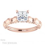 Princess Cut Forever One Moissanite Engagement Ring #GTJ901-square-fo-r