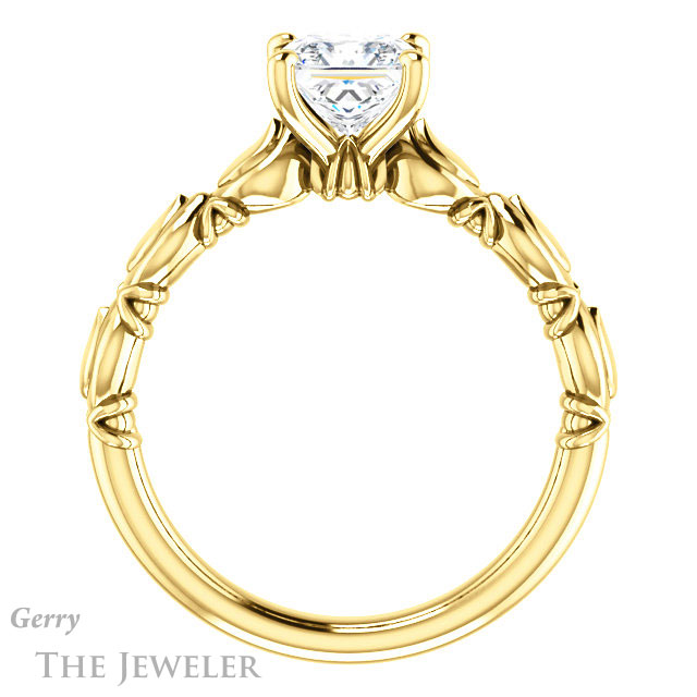 Princess Cut Forever One Moissanite Engagement Ring #GTJ901-square-fo-y 2 Princess Cut Forever One Moissanite Engagement Ring #GTJ901-square-fo-y
