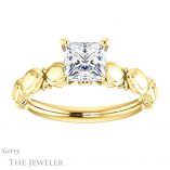 Princess Cut Forever One Moissanite Engagement Ring #GTJ901-square-fo-y 1 Princess Cut Forever One Moissanite Engagement Ring #GTJ901-square-fo-y