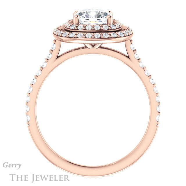 Cushion Cut Forever One Moissanite Engagement Ring #GTJ903-cushion-fo-r
