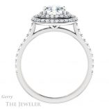 Cushion Cut Forever One Moissanite Engagement Ring #GTJ903-cushion-fo-w