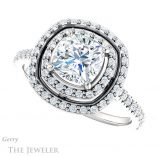 Cushion Cut Forever One Moissanite Engagement Ring #GTJ903-cushion-fo-w