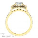 Cushion Cut Forever One Moissanite Engagement Ring #GTJ903-cushion-fo-y 2 Cushion Cut Forever One Moissanite Engagement Ring #GTJ903-cushion-fo-y