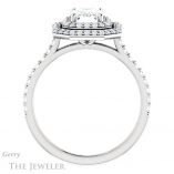 Emerald Cut Forever Brilliant Moissanite Engagement Ring #GTJ903-emerald-fb-w