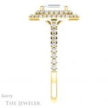 Emerald Cut Forever One Moissanite Engagement Ring #GTJ903-emerald-fb-y 3 Emerald Cut Forever Brilliant Moissanite Engagement Ring #GTJ903-emerald-fb-y