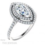 Marquise Cut Forever Brilliant Moissanite Engagement Ring #GTJ903-marquise-fb-w