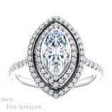 Marquise Cut Forever Brilliant Moissanite Engagement Ring #GTJ903-marquise-fb-w
