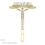 Marquise Cut Forever One Moissanite Engagement Ring #GTJ903-marquise-fb-y 3 Marquise Cut Forever Brilliant Moissanite Engagement Ring #GTJ903-marquise-fb-y