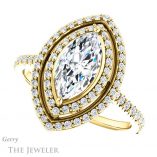 Marquise Cut Forever One Moissanite Engagement Ring #GTJ903-marquise-fb-y 5 Marquise Cut Forever Brilliant Moissanite Engagement Ring #GTJ903-marquise-fb-y