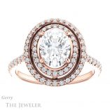 Oval Shaped Forever One Moissanite Engagement Ring #GTJ903-oval-fo-r