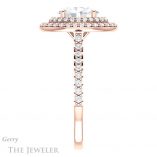 Oval Shaped Forever One Moissanite Engagement Ring #GTJ903-oval-fo-r