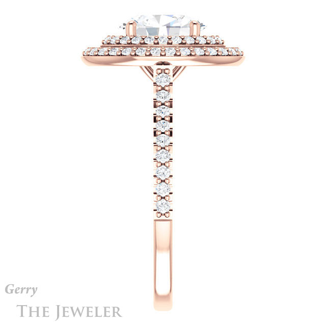 Oval Shaped Forever One Moissanite Engagement Ring #GTJ903-oval-fo-r
