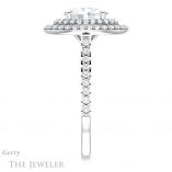 Oval Shaped Forever One Moissanite Engagement Ring #GTJ903-oval-fo-w