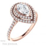 Pear Shaped Forever Brilliant Moissanite Engagement Ring #GTJ903-pear-fb-r