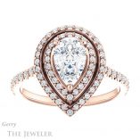Pear Shaped Forever Brilliant Moissanite Engagement Ring #GTJ903-pear-fb-r