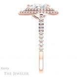Pear Shaped Forever Brilliant Moissanite Engagement Ring #GTJ903-pear-fb-r