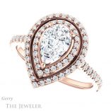 Pear Shaped Forever Brilliant Moissanite Engagement Ring #GTJ903-pear-fb-r