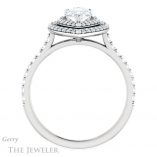 Pear Shaped Forever One Moissanite Engagement Ring #GTJ903-pear-fb-w 2 Pear Shaped Forever Brilliant Moissanite Engagement Ring #GTJ903-pear-fb-w