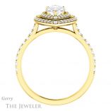 Pear Shaped Forever One Moissanite Engagement Ring #GTJ903-pear-fb-y 2 Pear Shaped Forever Brilliant Moissanite Engagement Ring #GTJ903-pear-fb-y
