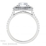 Round Cut Forever One Moissanite Engagement Ring #GTJ903-round-fo-w 2 Round Cut Forever One Moissanite Engagement Ring #GTJ903-round-fo-w
