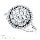 Round Cut Forever One Moissanite Engagement Ring #GTJ903-round-fo-w 5 Round Cut Forever One Moissanite Engagement Ring #GTJ903-round-fo-w