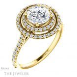 Round Cut Forever One Moissanite Engagement Ring #GTJ903-round-fo-y