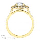 Round Cut Forever One Moissanite Engagement Ring #GTJ903-round-fo-y