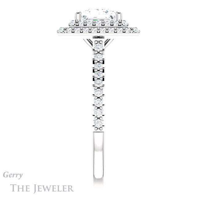 Princess Cut Forever One Moissanite Engagement Ring #GTJ903-square-fo-w 3 Princess Cut Forever One Moissanite Engagement Ring #GTJ903-square-fo-w