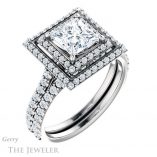 Princess Cut Forever One Moissanite Engagement Ring #GTJ903-square-fo-w 6 Princess Cut Forever One Moissanite Engagement Ring #GTJ903-square-fo-w
