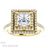 Princess Cut Forever One Moissanite Engagement Ring #GTJ903-square-fo-y
