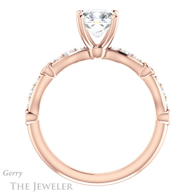Cushion Cut Forever One Moissanite Engagement Ring #GTJ904-cushion-fo-r