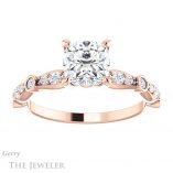 Cushion Cut Forever One Moissanite Engagement Ring #GTJ904-cushion-fo-r