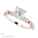 Cushion Cut Forever One Moissanite Engagement Ring #GTJ904-cushion-fo-r