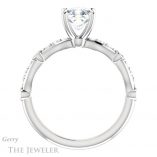 Cushion Cut Forever One Moissanite Engagement Ring #GTJ904-cushion-fo-w