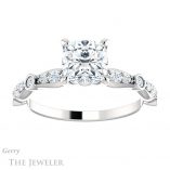 Cushion Cut Forever One Moissanite Engagement Ring #GTJ904-cushion-fo-w