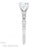 Cushion Cut Forever One Moissanite Engagement Ring #GTJ904-cushion-fo-w