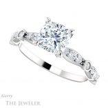 Cushion Cut Forever One Moissanite Engagement Ring #GTJ904-cushion-fo-w