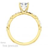 Cushion Cut Forever One Moissanite Engagement Ring #GTJ904-cushion-fo-y