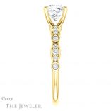 Cushion Cut Forever One Moissanite Engagement Ring #GTJ904-cushion-fo-y