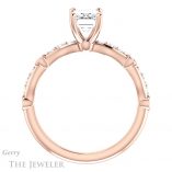 Emerald Cut Forever Brilliant Moissanite Engagement Ring #GTJ904-emerald-fb-r