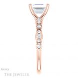 Emerald Cut Forever Brilliant Moissanite Engagement Ring #GTJ904-emerald-fb-r