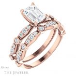 Emerald Cut Forever Brilliant Moissanite Engagement Ring #GTJ904-emerald-fb-r